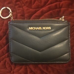 Michael Kors Black Quilted Card Holder